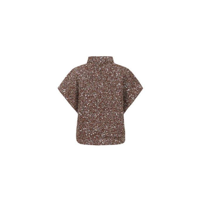 CS The Label Gilet Gilana Glitter Brown
